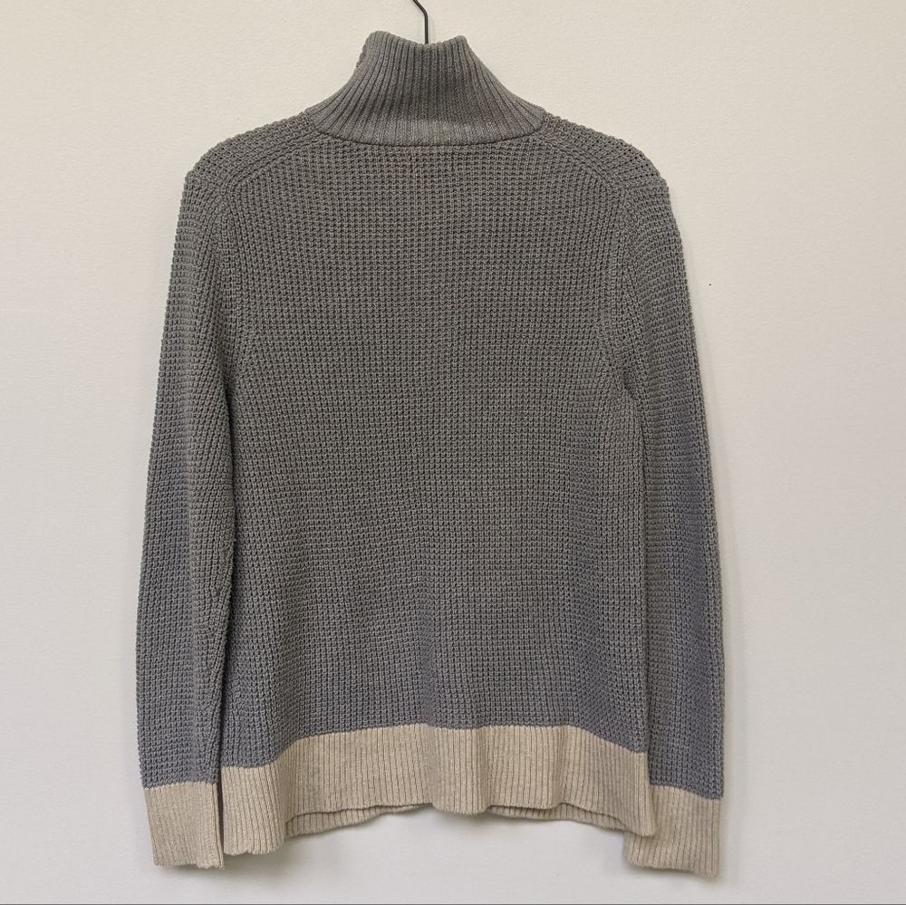Patagonia Women's Ponderosa Pine 1/4-Zip Gray Cream Small - Picture 3 of 7